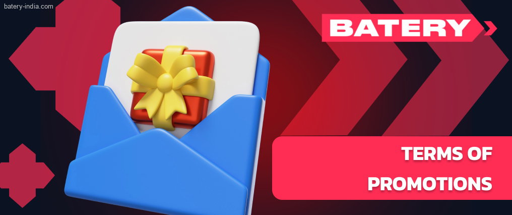Promotions and bonuses on Batery Bet come with varying conditions