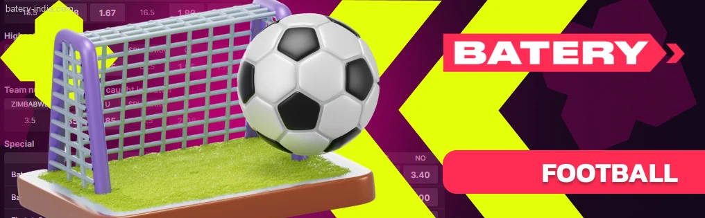 Batery Bet football matches offer more than 500 different betting options